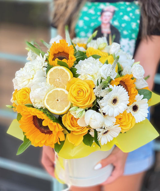 Sunflower & Lemon Sunshine Bouquet